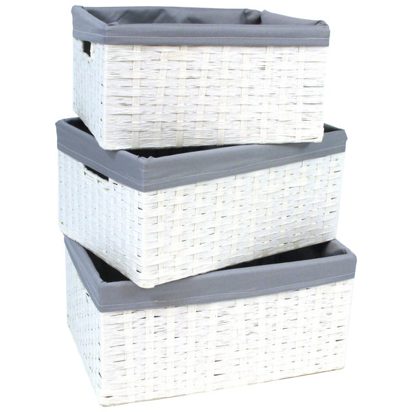 Winston Porter 3 Piece Metal Wire Basket Set & Reviews Wayfair